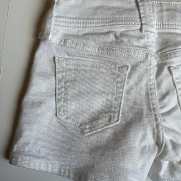Gap Kids Low Rose Y2K White Denim Shortie Shorts 7 - Picture 11 of 11
